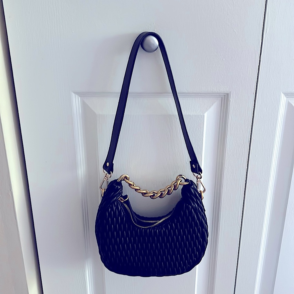 Black leather purse from Zara